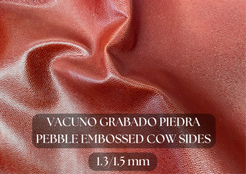 Piel Hojas vacuno grabado piedra
