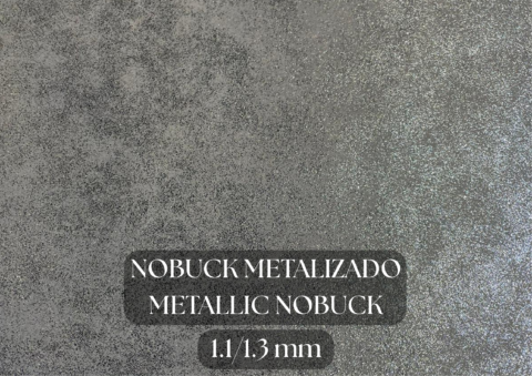 Piel Nobuck metalizado