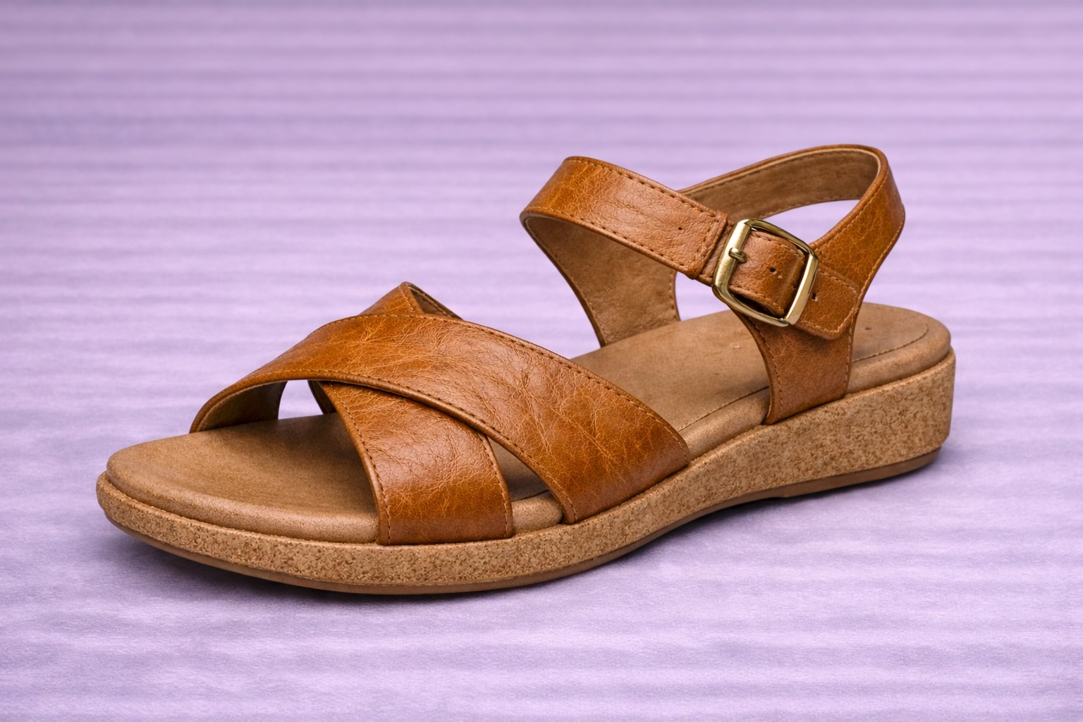 Sandalia hoja vacuno rota y brillo