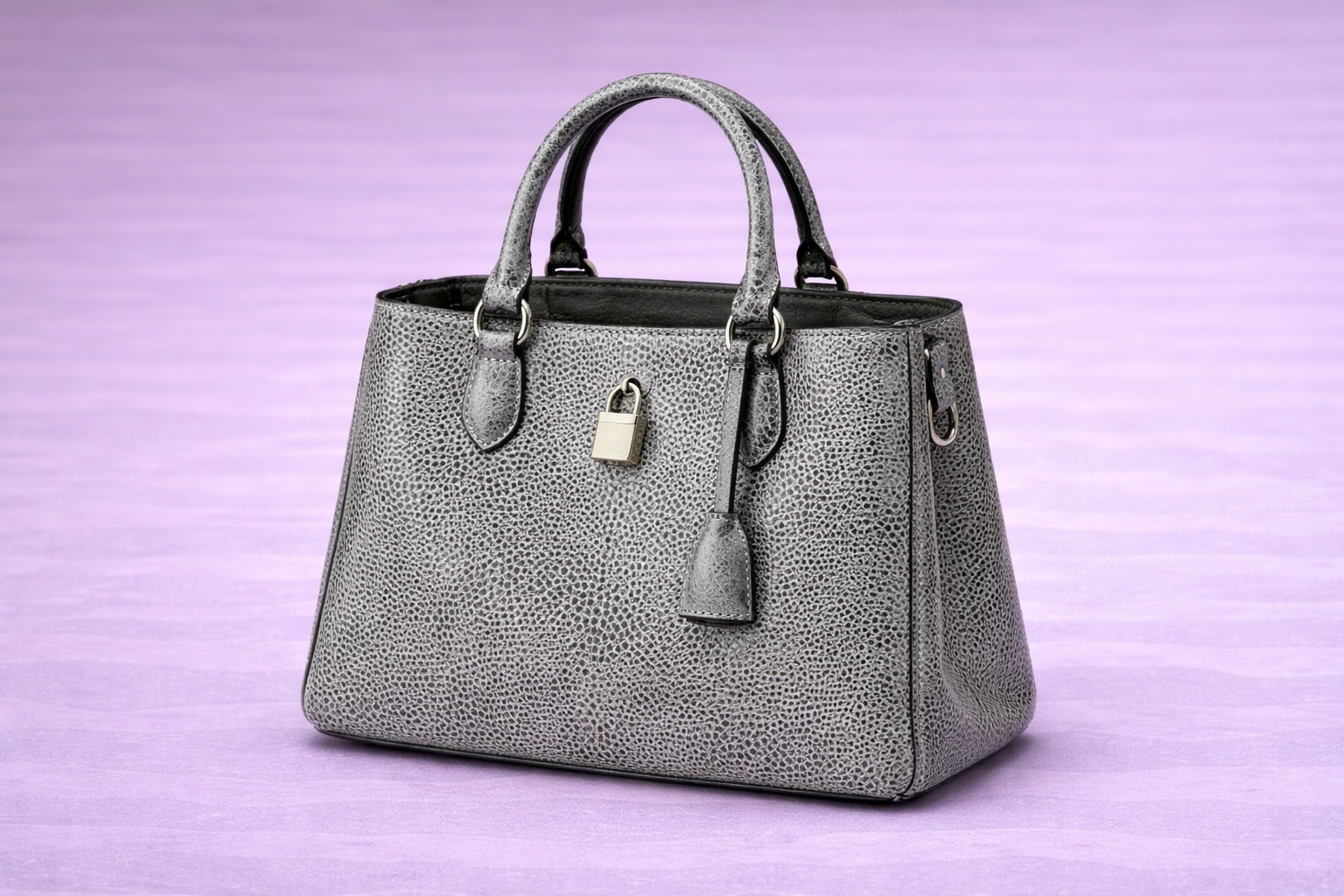 Bolso grabado exotico metalizado