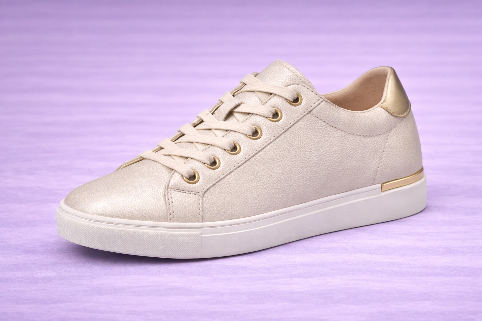 Sneakers de piel mestizo metalizado