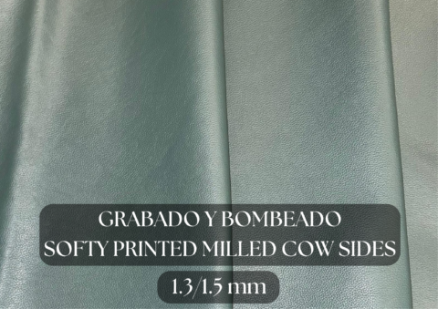 Piel vacuno grabada y bombeada