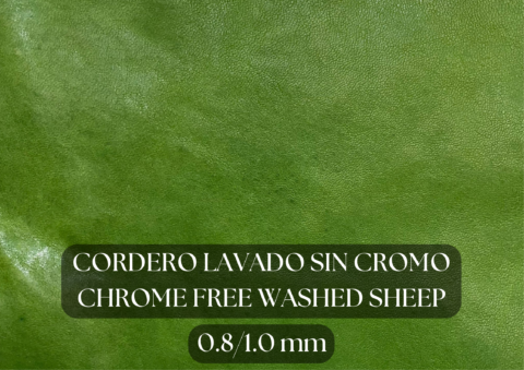 Piel de cordero lavado sin cromo