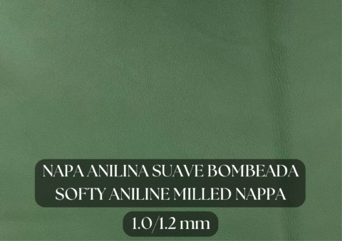 Piel de napa anilina suave bombeada