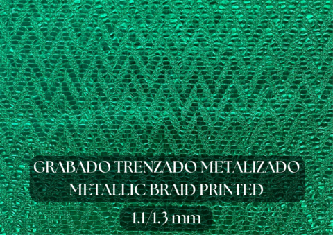 piel de Grabado trenzado metalizado