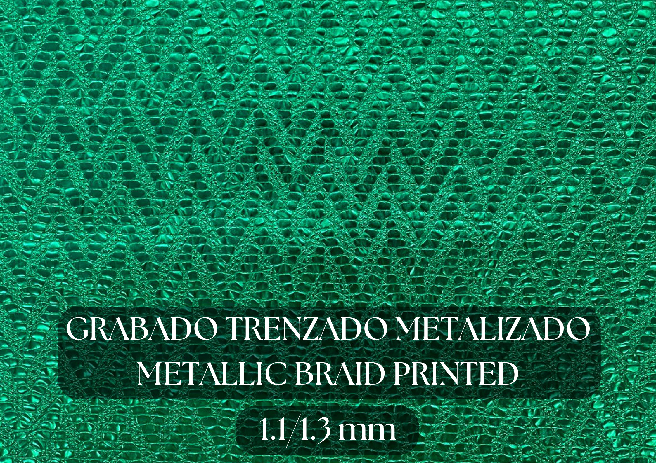 piel de Grabado trenzado metalizado