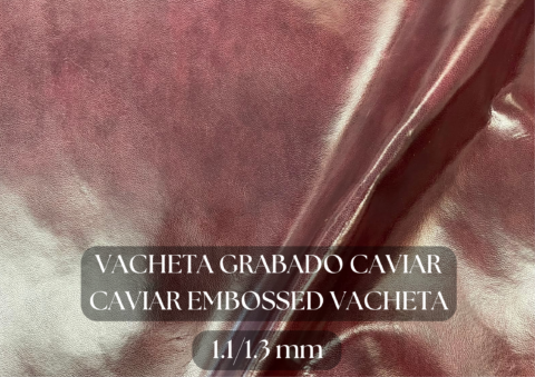 Piel vacheta grabado caviar