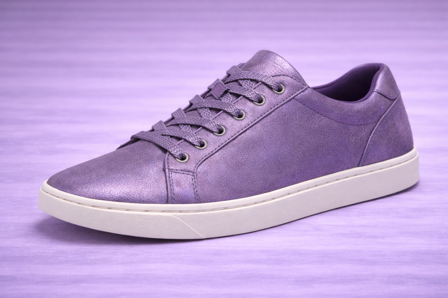 Sneaker piel serraje metalizado