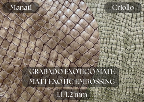 Piel grabado exotico mate