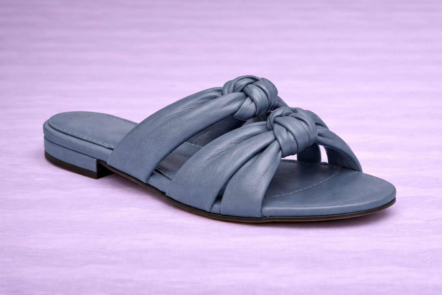 Sandalia de piel nappa clasica semibrillo