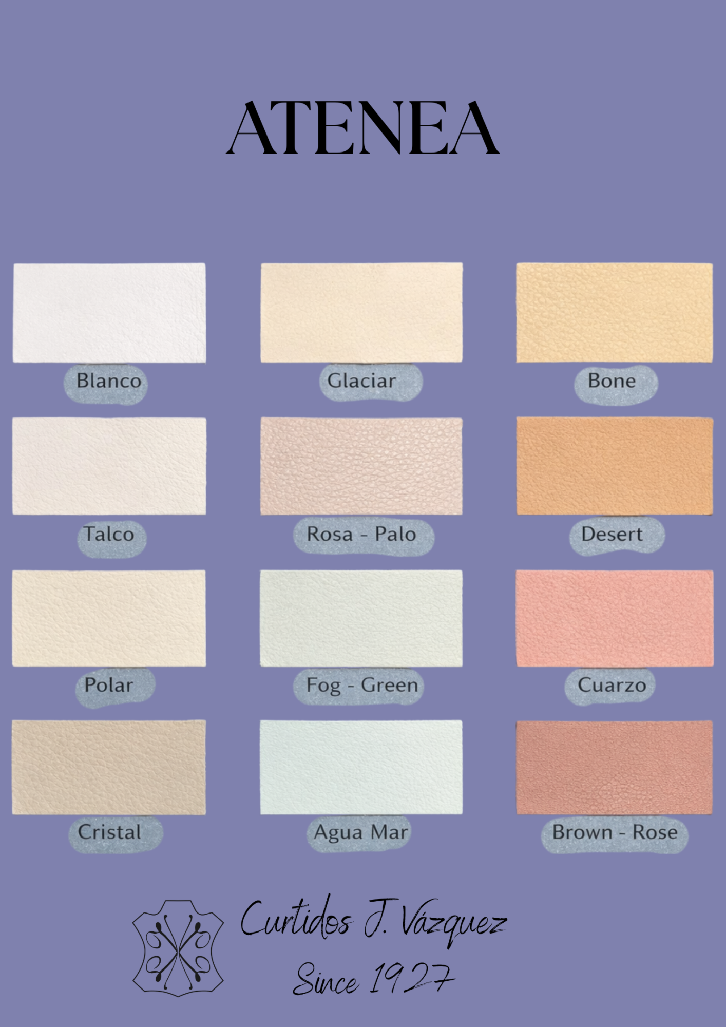 Carta de colores napa suave