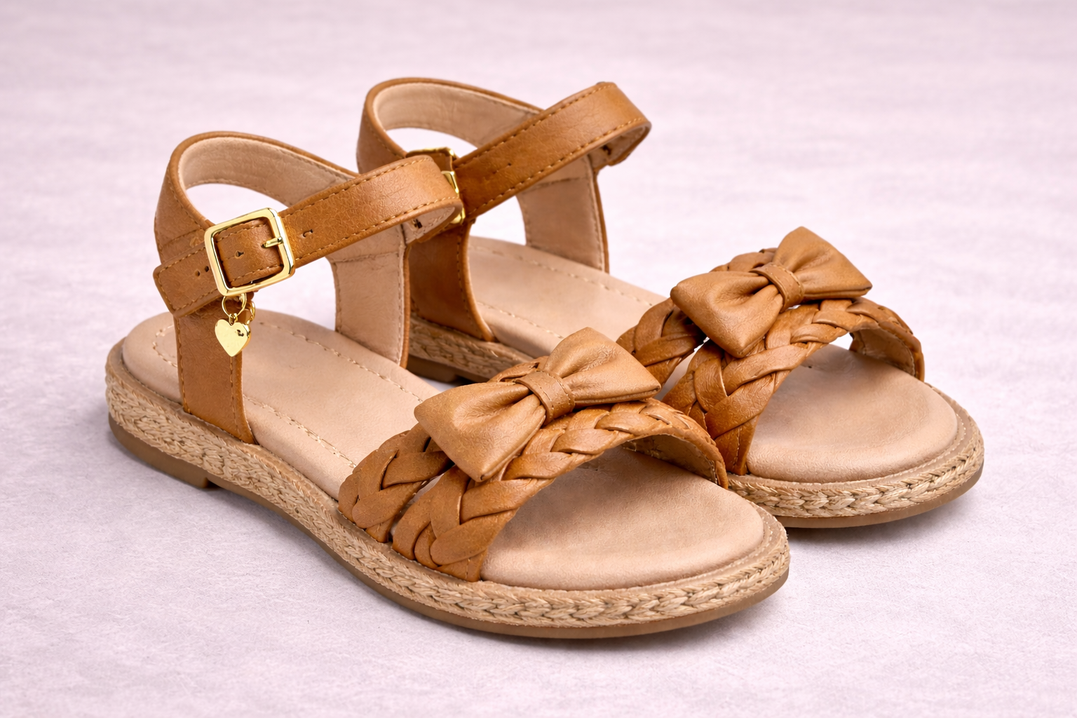 Sandalias niña con piel de napa lisa