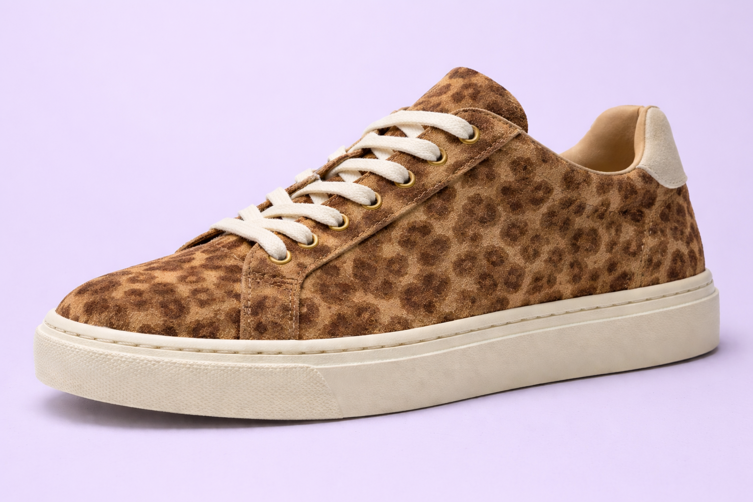 Sneaker de piel serraje estampado