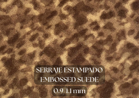 Piel de serraje estampado leopardo