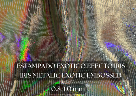 Piel grabado exotico efecto iris