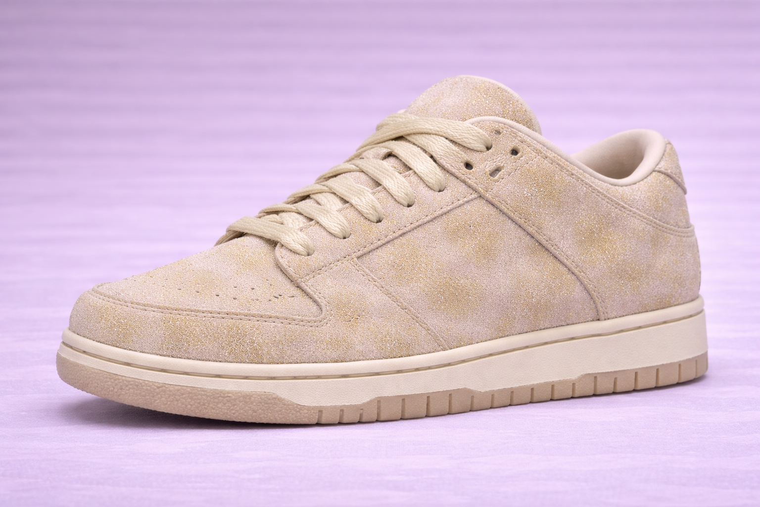 Sneaker de serraje con estampado metalizado