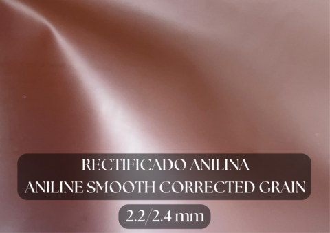 Piel hojas vacuno rectificado anilina