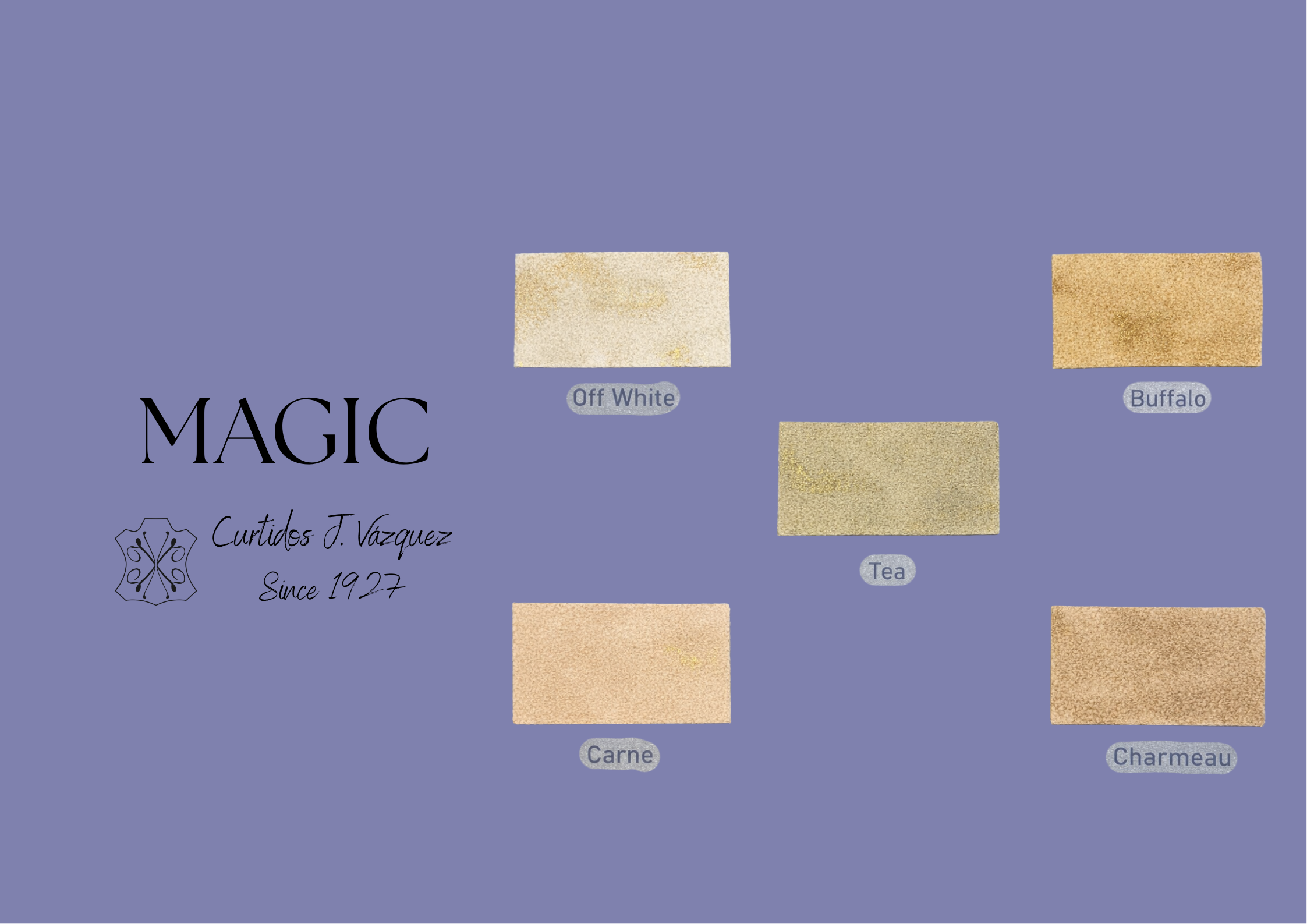 Carta de colores serraje metalizado