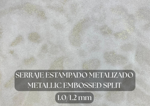 Piel serraje estampado metalizado