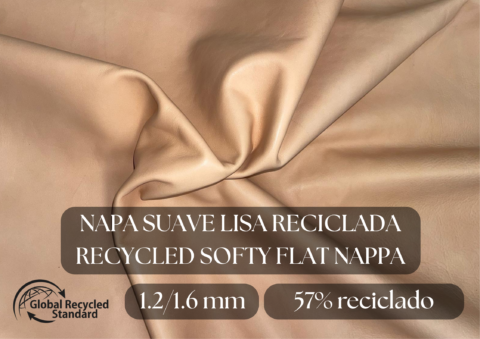 Piel napa suave lisa reciclada