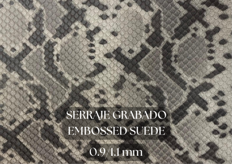 Piel serraje grabado serpiente