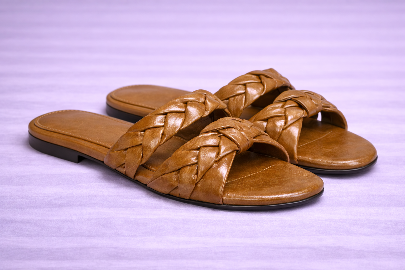 Sandalias napa clasica brillo