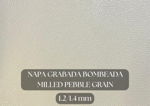 Piel de napa con grano bombeada