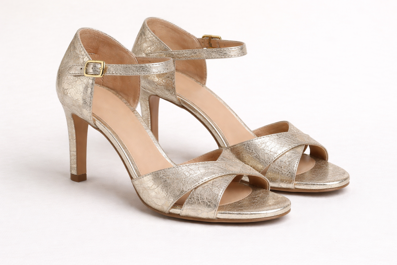 Zapatos Piel serraje craquelado laminado