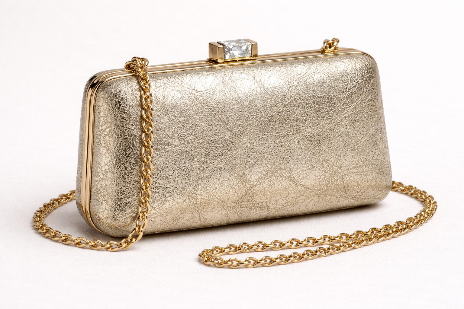 Bolso piel serraje craquelado laminado