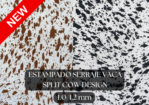 Piel de serraje estampado vaca