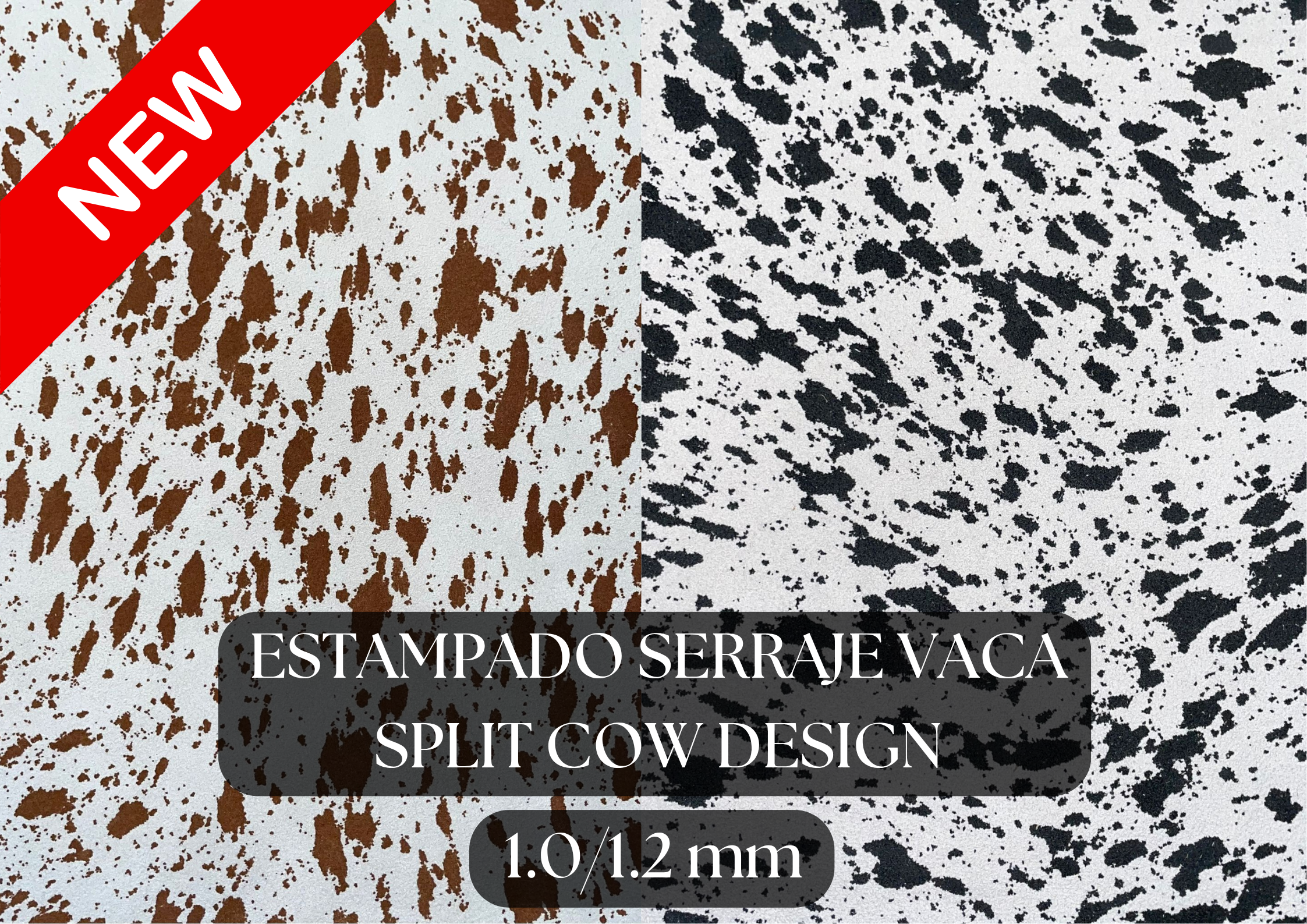 Piel de serraje estampado vaca