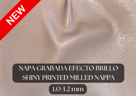 Piel napa grabada efecto brillo