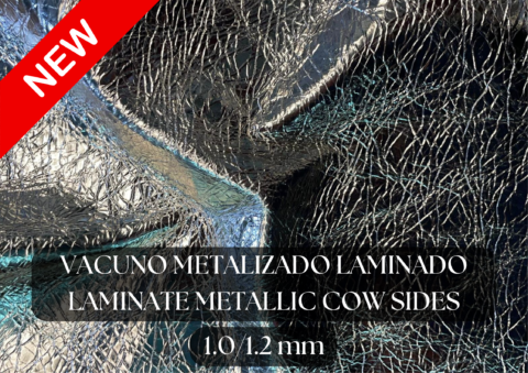 Piel hojas vacuno metalizado y laminado