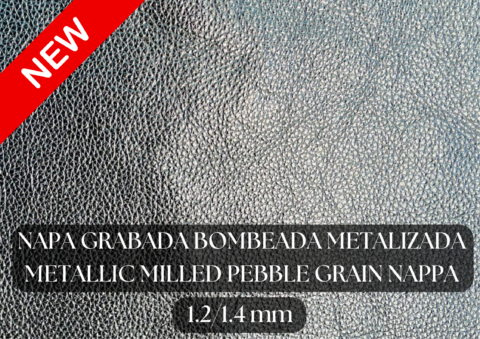 Piel grabada bombeada metalizada