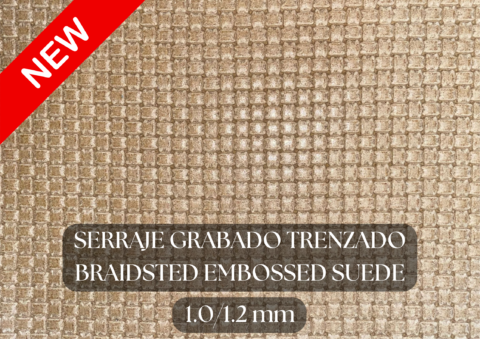 Piel de serraje grabado trenzado