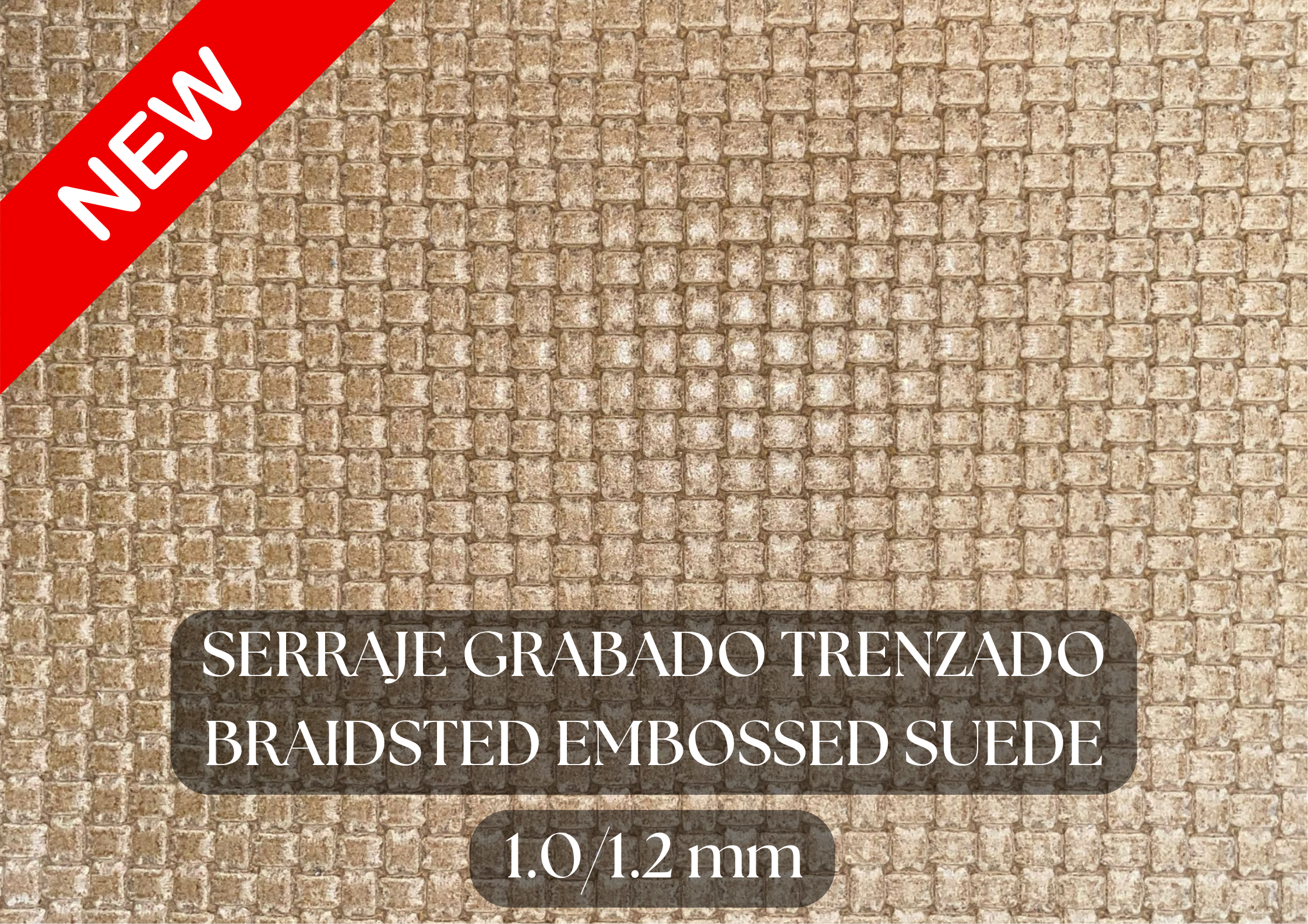 Piel de serraje grabado trenzado