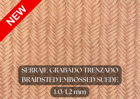 Piel de serraje grabado trenzado