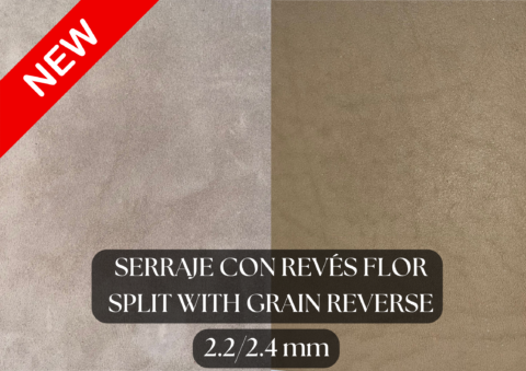 Piel de serraje con reves de flor
