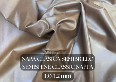 Piel napa semibrillo clásica