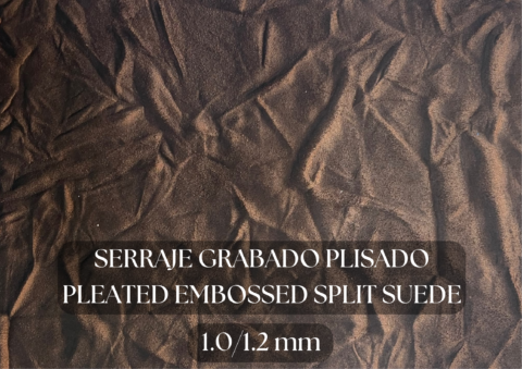 Piel serraje grabado plisado