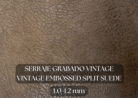 Piel grabado serraje efecto vintage