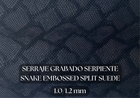 Piel serraje grabado serpiente