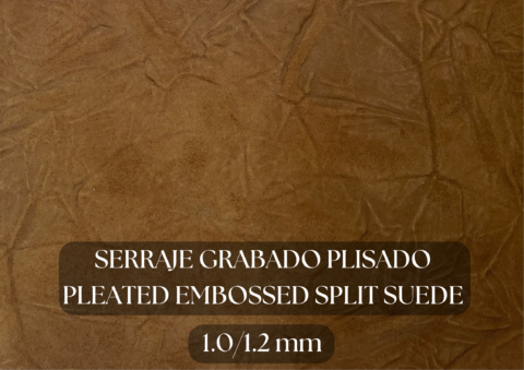 Piel serraje grabado plisado