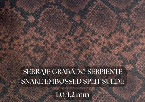 piel grabado serraje serpiente