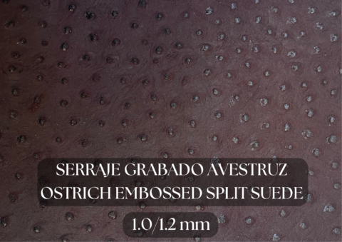 Piel serraje grabado avestruz